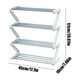 thumbnail image 3 of Organizador de almacenamiento de metal de 4 niveles para zapateros tipo Z | Estante de zapatos independiente de acero inoxidable que ahorra espacio para entrada, armario, dormitorio, diseño moderno, 3 of 6