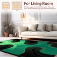 thumbnail image 2 of ODIKA 3'x5' Machine Washable Non-Slip Area Rug, Study Room Green & Black Glitter Swirl Throw Contemporary High Traffic Rug, Green, 147084, 2 of 7