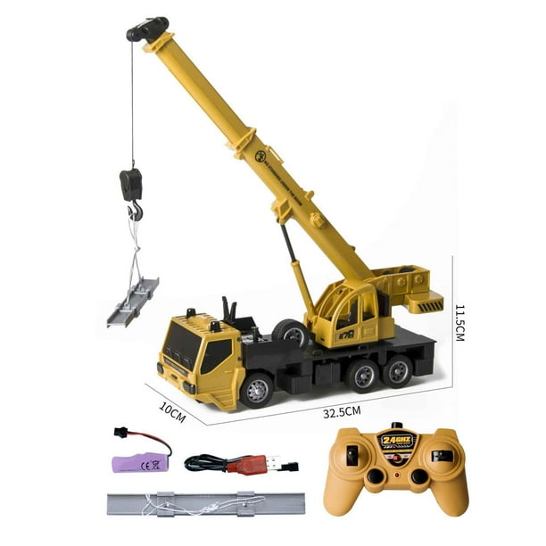 Remote Control Crane Toy 2.4GHz 6 Channel Construction Crane with Light Rechargeable Truck Crane Set Walmart