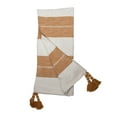 thumbnail image 6 of Foreside Home & Garden Orange Striped Woven 50 x 60 Cotton Throw Blanket with Hand Tied Tassels, Ochre, 6 of 6