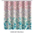 thumbnail image 3 of Kearding Experimente un fuerte efecto de drapeado con escamas de sirena Cortina de ducha Baño bajo privacidad protegida Juegos de accesorios de baño XHDW-067 180x180cm, 3 of 6