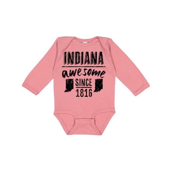 Inktastic Indiana Awesome Since 1816 Boys or Girls Long Sleeve Baby Bodysuit