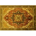 thumbnail image 1 of Ahgly Company Machine Washable Indoor Rectangle Oriental Yellow Industrial Area Rugs, 6' x 9', 1 of 4