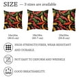 thumbnail image 4 of MUOOUM Color Chili Peppers Pattern Set of 2 Throw Pillow Covers Cases - 16" x 16" Square Decorative Cushion Covers for Sofa Couch Bed Home Decoration, 4 of 7