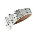 thumbnail image 5 of Double Grommet Belt, Wide Belt Vintage Style Double Prong Buckle Punk Waist Belt for Dancing, 5 of 6