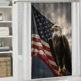 thumbnail image 4 of Soaring Eagle in The Sky 4Pcs Shower Curtain Set Shower Curtain Set with Carpet Bath Mat, 4 of 7