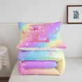 thumbnail image 5 of Manfei 3D Cartoon Bowtie Print Full Size Comforter Sets,Colorful Monogrammed E Bedding Comforter Set,Colorful Stars Reversible,3-Piece,1 Comforter and 2 Pillowcases, 5 of 7
