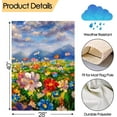 thumbnail image 2 of Oil Painting Colorful Wildflowers Spring Floral Flowers House Flag 28 x 40 Inch, Double Sided Outdoor Decorative Welcome Yard Flags for Home House Lawn Patio, 2 of 5