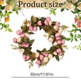 thumbnail image 3 of 12 Inch Artificial Peony Flower Wreath Silk Spring Wreath for The Front Door, Wall Hanging Window Wedding Party Decoration,Wildflower Wreath Spring and Summer Artificial Flower and Wreath(Purple), 3 of 9