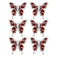thumbnail image 2 of Set de pegatinas de mariposas de San Valentín 6 – Nudo flash de oro 3D, plástico rojo, diseño de doble capa • Calcomanías decorativas metálicas para pared, ventana, envoltorio de regalo, decoración, 2 of 6