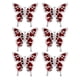 thumbnail image 2 of Pegatina De Plástico Set de 6 piezas de pegatinas decorativas de mariposa 3D de doble capa Plástico rojo con moño dorado para decoraciones de pared y regalo del Día de San Valentín JASKFLY, 2 of 9