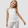 thumbnail image 2 of Sopiago Girls Tank Top Solid Sleeveless Undershirts for Toddler Girls Cami Crew Neck Undershirts Soft Dance Tank Tops White,5-6 Years, 2 of 7