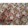 thumbnail image 4 of oneOone Silk Tabby Fabric Spiral & Floral Block Print Fabric By Yard 42 Inch Wide, 4 of 4