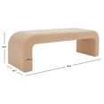 thumbnail image 3 of SAFAVIEH Couture Caralynn Solid Faux Lamb Wool Modern Bench, Tan, 3 of 12
