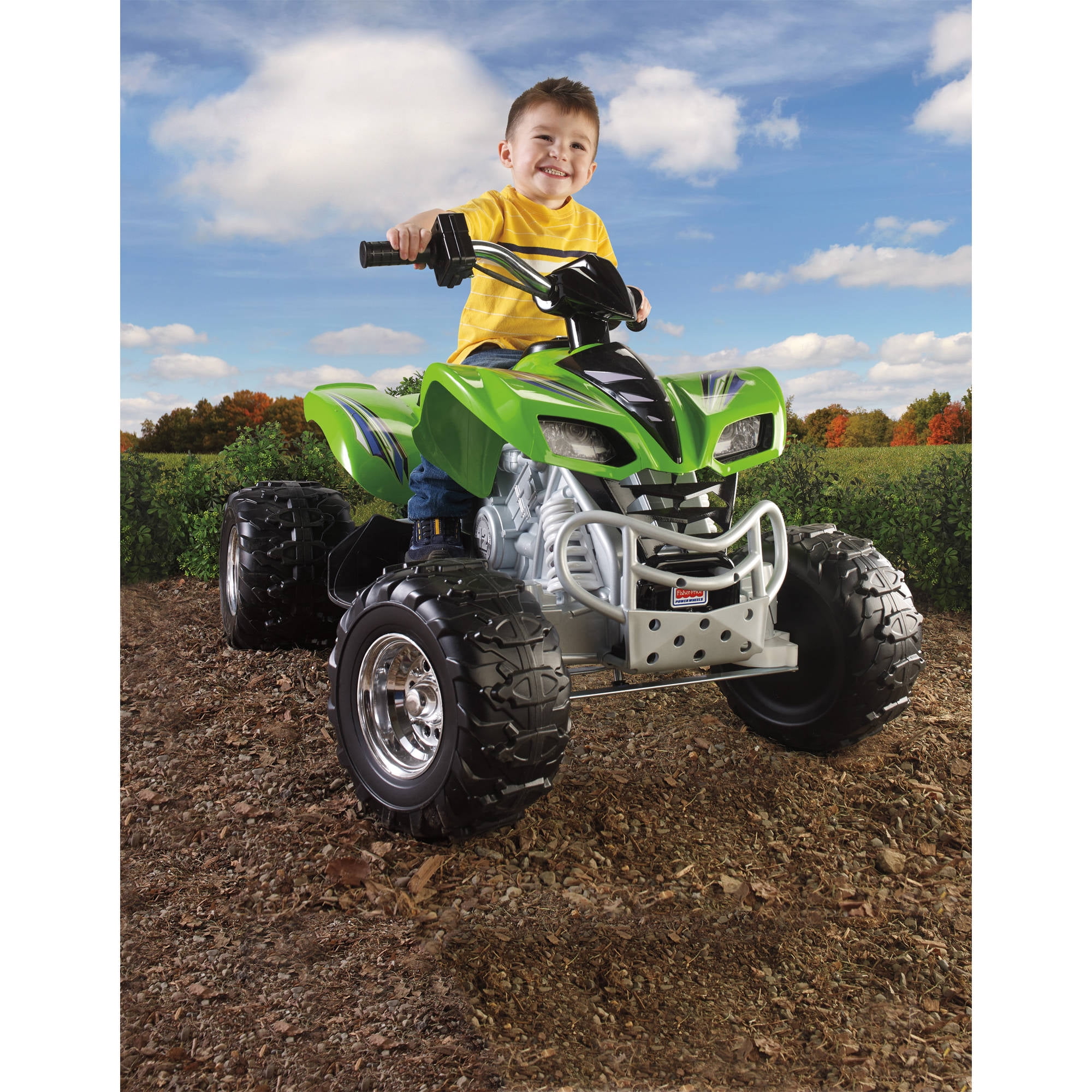 Wheels Kawasaki KFX, Green Ride-On ATV for Kids 3-7 years, 12V - Walmart.com