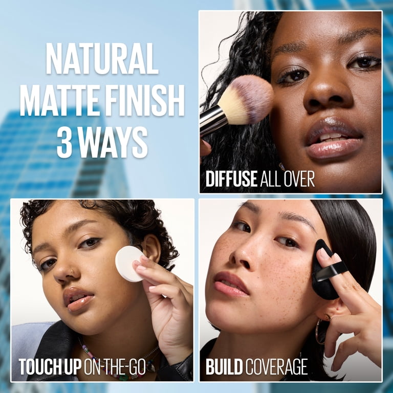 3 pack) Maybelline Fit Me Matte Poreless Pressed Face Powder