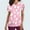 Scrubs-Pink, variant on Gamivast Scrubs for Women Polka-Dot Print Loose Fit Nursing Scrubs V-Neck Short Sleeve Moisture Wicking Scrub Shirts with Pockets Medical Workwear