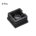 thumbnail image 3 of Insertos de 6 piezas para tubos cuadrados con rosca M8, para tubo cuadrado de 1.5"x1.5" OD, tapón de plástico negro para inserto de ruedas de silla, 3 of 6