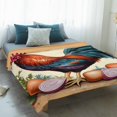 thumbnail image 4 of Retro Rooster Blanket Soft Cozy Warm Throw Blanket for Couch, Plush Fuzzy Flannel Fleece Blankets for Sofa, Farmhouse Vintage Summer Botanical Bed Blankets Lightweight Gifts for Women, 50"x60", 4 of 9