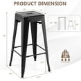 thumbnail image 4 of Gymax 30'' Set of 4 Stackable Backless Metal Bar Stools w/ Footrest for Kitchen Black, 4 of 9