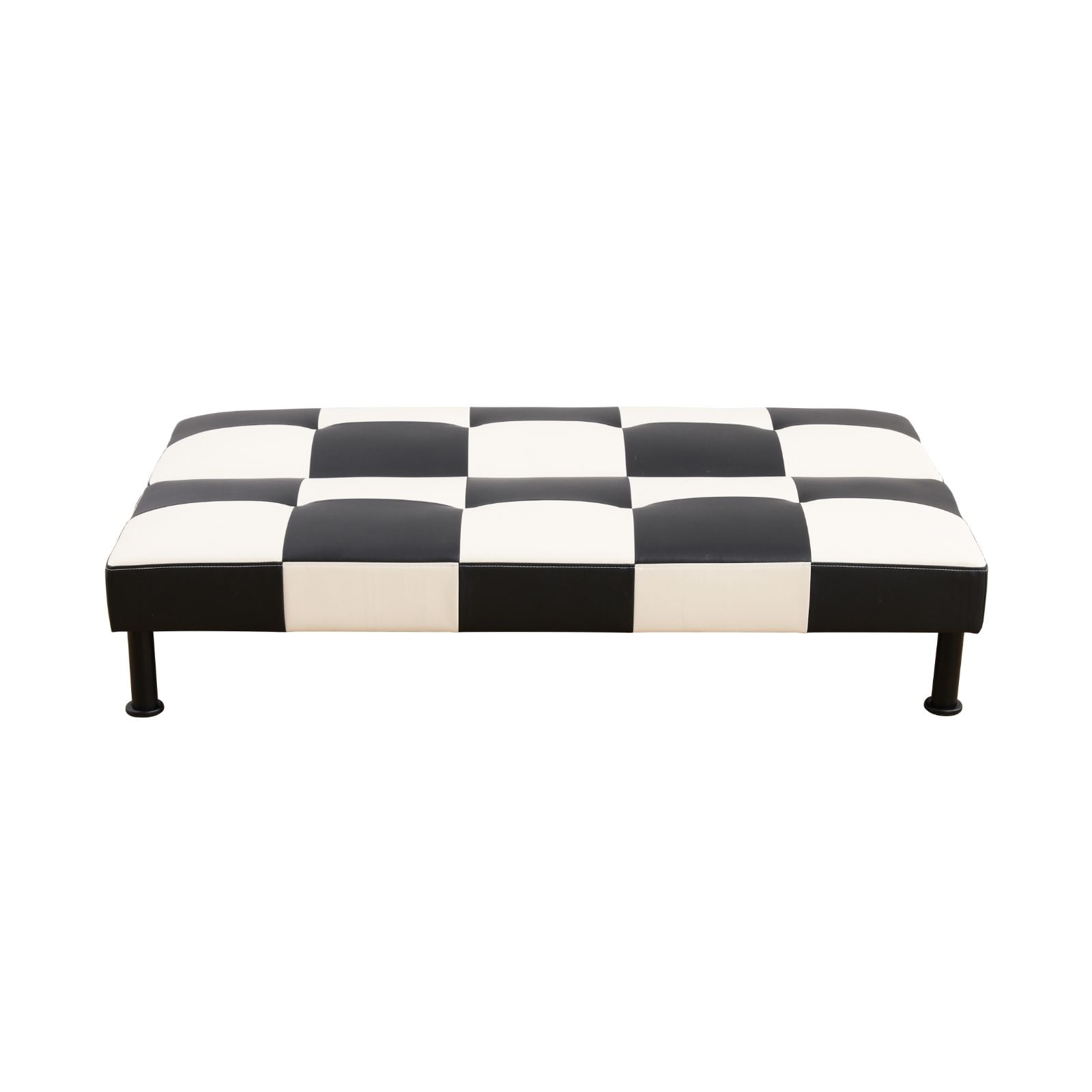 Convertible Futon Sofa Bed Leather Loveseat Adjustable Sleeper Sofa Couch for Living Room Small Apartment,White