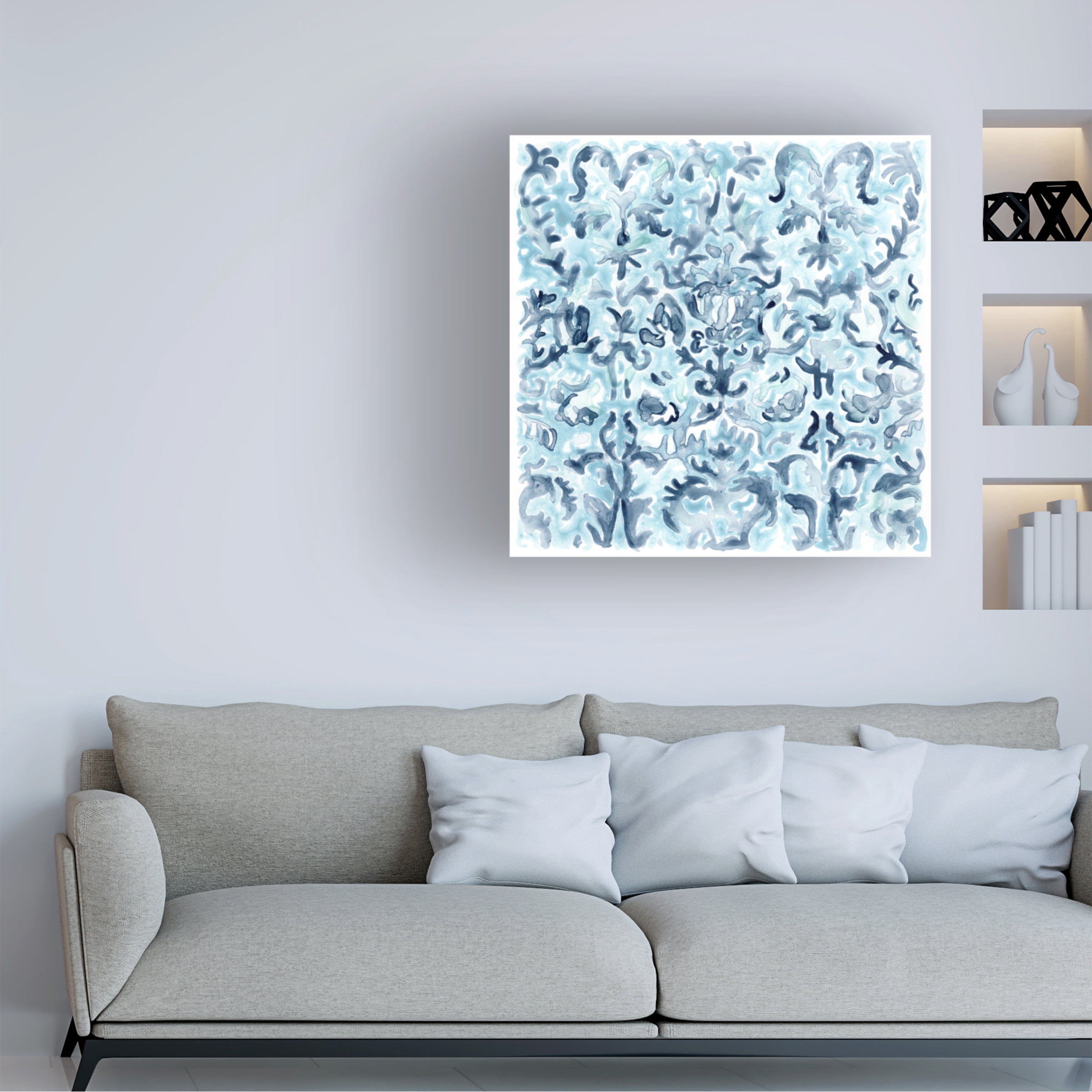 June Erica Vess 'Azure Mosaic Tile III' Canvas Art