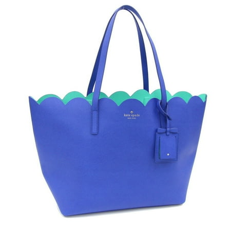 Pre-Owned Kate Spade Tote Bag Lily Avenue PXRU5606 Blue Green Leather Bicolor Women's (Good)
