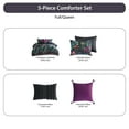 thumbnail image 6 of Madison Park 5-Piece Floral Comforter Set with Decor Pillows,Full/Queen, Black, 6 of 10
