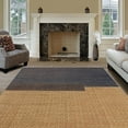 thumbnail image 2 of Casavani Traditional Hand Woven Yoga Area Mat, Brown 3x3 feet, 2 of 6