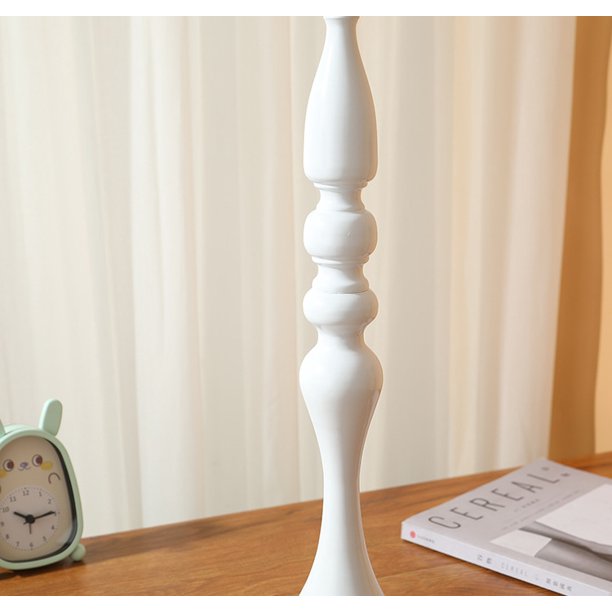 Candelabro romántico para mesa de boda, candelabro de hierro blanco, lámpara para cena con velas, accesorio de candelabro de lujo