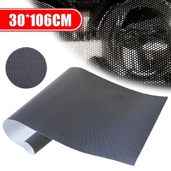 Car Headlight Tint Perforated Film Protect Your Car Lights From Scratch And Damage Black Film Sticker 106 X 30Cm