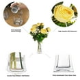 thumbnail image 5 of Enova Home Mixed Artificial Rose Floral Arrangements in Vase Table Centerpieces for Dining Room Decoration Yellow, 5 of 5