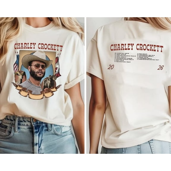 Charley Crockett Event Poster North American Tour 2026 Dates List T-Shirt Sizes S-5XL Goldengate