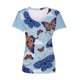 thumbnail image 4 of Puntoco Moda Mujer Causal Cuello en V Blusa Estampada Camiseta de Manga Corta Tops de Verano Puntoco Puntoco-2436, 4 of 5
