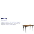 thumbnail image 4 of Flash Furniture 30''W x 48''L Rectangular Oak Thermal Laminate Activity Table - Standard Height Adjustable Legs, 4 of 11
