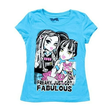 Monster High Freaky Just Got Fabulous Youth Turquoise Blue T-Shirt