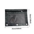 thumbnail image 3 of JHyouerji 2 Pack B5 3 Hole Oxford Cloth Zipper Pencil Pouch 10x7 Inch,Clear Window Detachable 3 Ring Binder Stationery Storage Bag for Office Document Organizer, 3 of 9