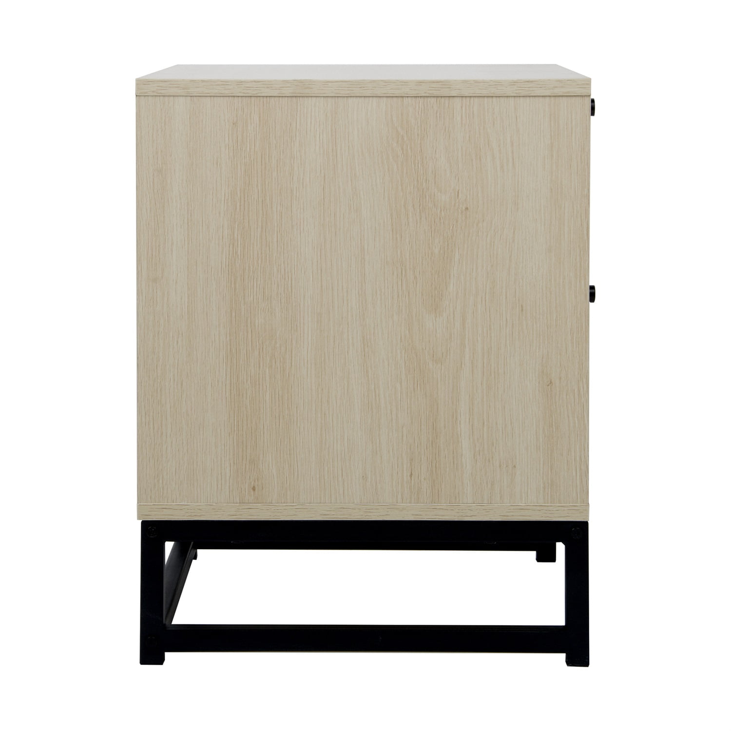 Kadyn Bedside End Table, Particle Board Night Table with 2 Drawers, Modern Farmhouse Nightstand for Bedroom and Living Room, Natural