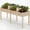 Wooden Color, variant on SHOUFTW Elevated Wooden Planter Box-48"x24"x30" Raised Garden Bed with Built-in Drainage & Protective Liner for Backyard, Patio & Balcony, Gray