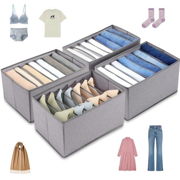 VANCORE Upgrade Large Jeans Organizer for Closet, Wardrobe Clothes