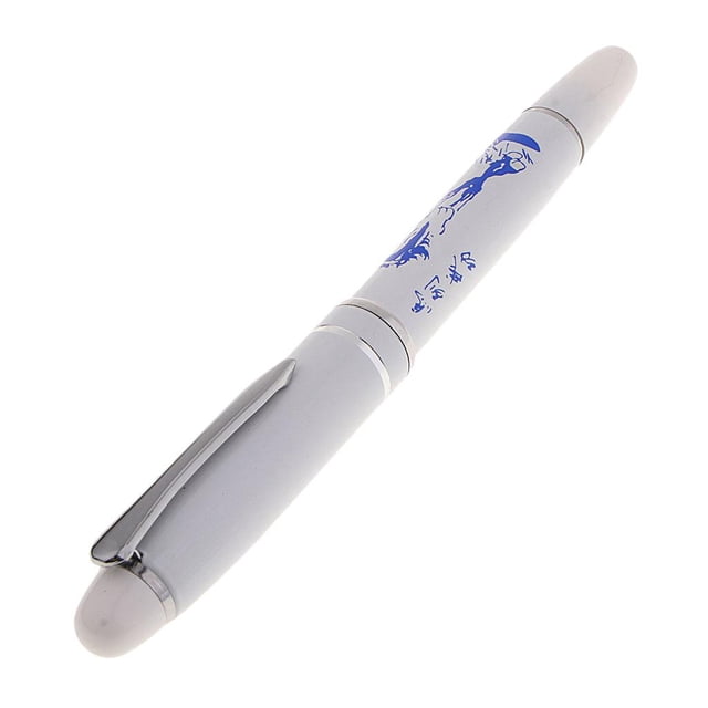 Estilográfica con Punta Fina de Acero Inoxidable | Bolígrafo de Regalo | Caligrafía - caballo 马到成功 Soledad Pluma Estilográfica de Acero Inoxidable