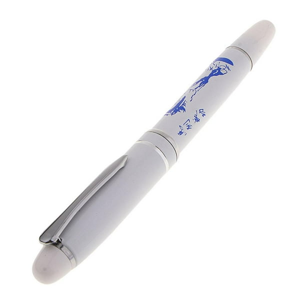 Estilográfica de Acero Inoxidable. Juego de bolígrafos de tinta recargables hechos a mano con punta fina, ecológico, perfecto para caligrafía y 马到成功 Macarena Pluma Estilográfica de Acero Inoxidable