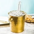 thumbnail image 3 of 3 Qt Stainless Steel Ice Bucket - Double Wall Champagne & Cooler with Handles, Sleek Metal Beverage Chiller for Home Bars, Parties & Entertaining, 3 of 5
