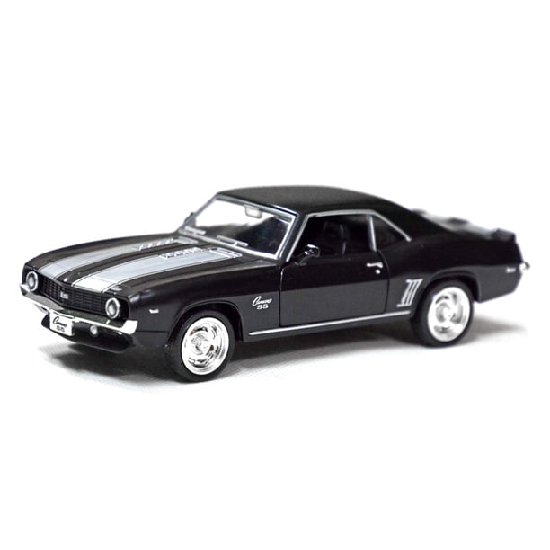 Tianmei Escala 1:32 Supercar Styling Aleación Die-Cast Car Modelo Colección Decoración Adornos Niños Juegan Vehículos Juguetes con Acción de Retroceso y Puertas Abiertas (Camaro 1969 - Negro)