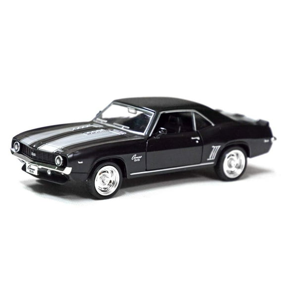 Tianmei 1:32 Scale Supercar Styling Alloy Die-Cast Car Model Collection Decoration Ornaments Kids Play Vehicle Toys with Pull Back Action and Open Doors (Camaro 1969 - Black)