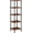 Rustic Brown + Black, variant on 6-Tier Corner Shelf, Corner Square Rack Display Shelf, Tall Storage Rack Plant Stand, Bookcase for Small Spaces, Living Room, Home Office, Kitchen