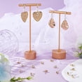 thumbnail image 4 of 1 Box 24Pcs 3 Styles Stud Earrings Findings 14K Gold Plated Heart Teardrop Shaped Earring Posts with Loop Hole and 30Pcs Clear Earring Backs for DIY DIY Jewelry Making Supplies Hole: 1mm, 4 of 5