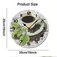 thumbnail image 2 of ZXCXRQFa Cup Coffee Bar Decor Wood Wall Clock Silent Non-Ticking Kitchen Desk Clock Battery Operated Analog Decorative Round Clocks 10 in Garden Home Decor, 2 of 7