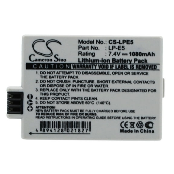 Replacement Battery For Canon 7.4v 1080mAh/7.99Wh Camera Battery