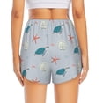 thumbnail image 3 of Picia Turtles And Shells Pattern Women's 2 in 1 Athletic Running Shorts High Waisted Workout Casual Gym Sweat Shorts with Comfy Liner Zipper Pockets-Large, 3 of 9